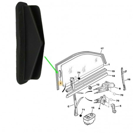 Fixation Guide L Ve Vitre Pour Citro N Saxo Peugeot I Ii