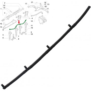 Tuyau de Carburant Retour Injecteur Pour Alfa Romeo Mito Lancia Ypsilon 55187666